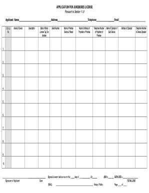Application for Jukeboxes License