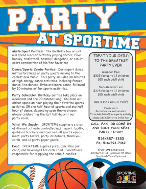 Birthday Party Application