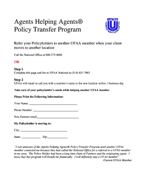 Agents Helping Agents Policy Transfer Program