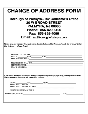 Change of Address Form