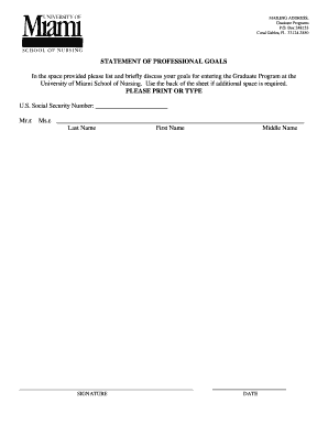 Statement of Professional Goals