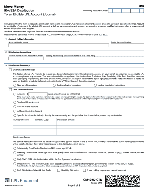 IRA/ESA Distribution Form
