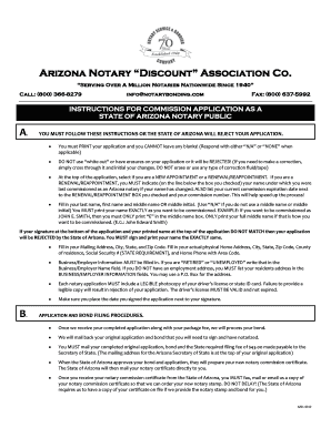 Arizona Notary Public Commission Application