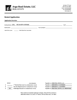 New York Rental Application Form