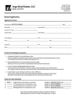 New York Rental Application Form