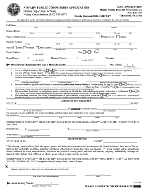 Florida Notary Public Commission Application