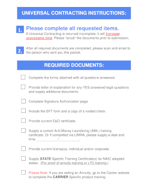 Universal Contracting Information Kit