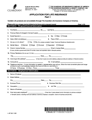 Life Insurance Application