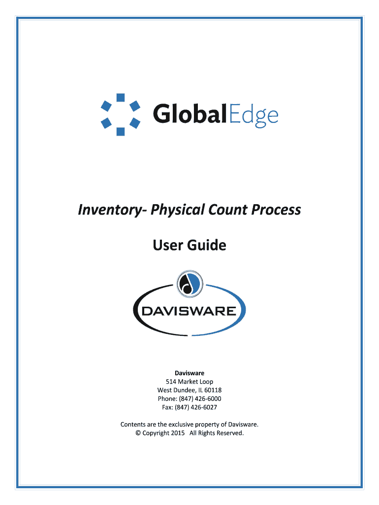 Fillable Online Inventory- Physical Count Process Fax Email Print ...