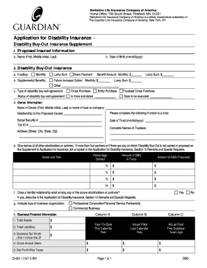 Disability Buy-Out Insurance Supplement Application