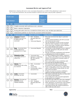 Assessment Review and Approval Tool