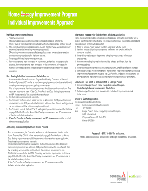 Georgia Power Home Energy Improvement Rebate Form