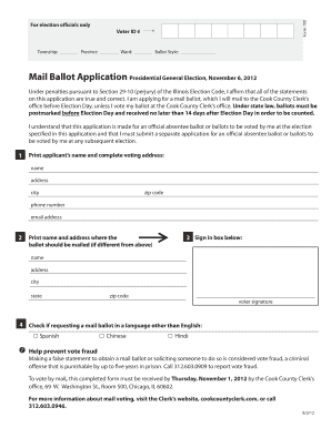 Illinois Mail Ballot Application