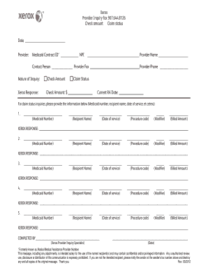 Medicaid Provider Inquiry Form