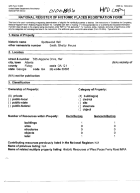National Register of Historic Places Registration Form
