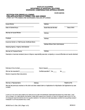 California Workers' Compensation Attorney Fee Request