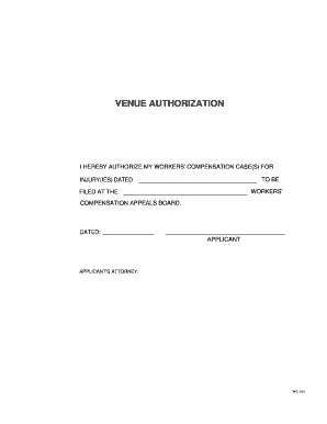 Workers' Compensation Authorization Form