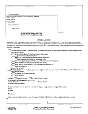 Proof of Personal Service