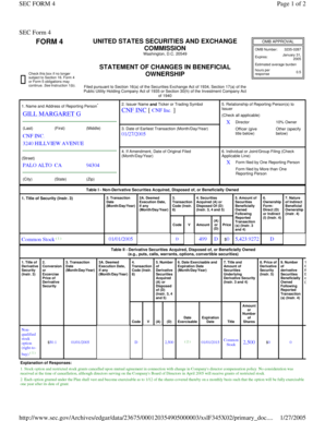 SEC Form 4 Statement of Changes in Beneficial Ownership