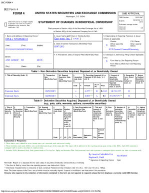 SEC Form 4 Statement of Changes in Beneficial Ownership