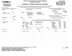 Form 4 Statement of Changes in Beneficial Ownership