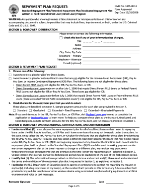 Direct Loan Repayment Plan Request Form