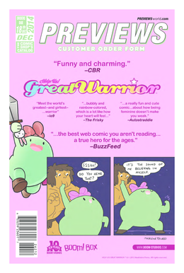 Comic Previews Shop Catalog Order Form