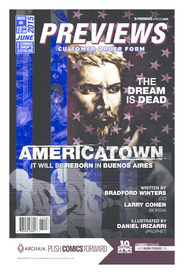 Comic Previews Shop Catalog Order Form