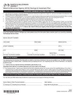 Required Minimum Distribution Form