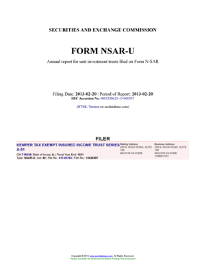 KEMPER TAX EXEMPT INSURED INCOME TRUST SERIES A-51 Form