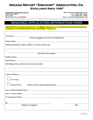 Notary Public Application Form
