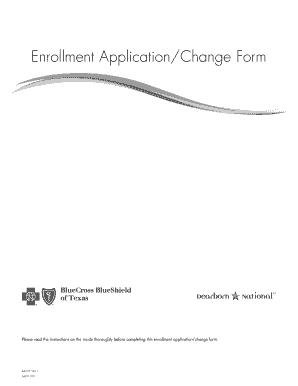 Texas Enrollment Application/Change Form