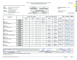 NPDES Discharge Monitoring Report