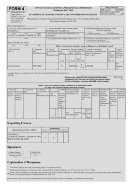 SEC Form 4 Statement of Changes in Beneficial Ownership