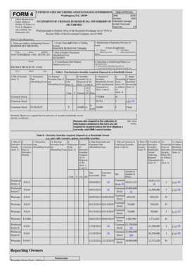 SEC Form 4 Statement of Changes in Beneficial Ownership