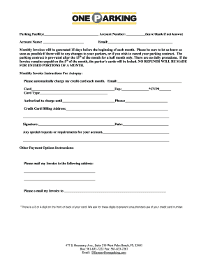 Parking Contract Agreement