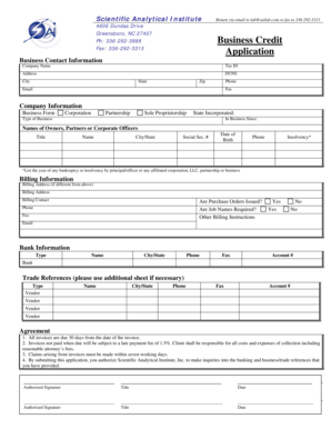 Business Credit Application