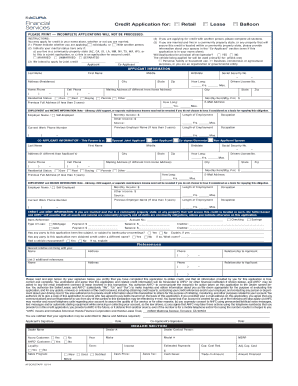 Credit Application Form