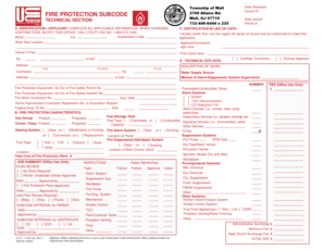 New Jersey Fire Protection Permit Application