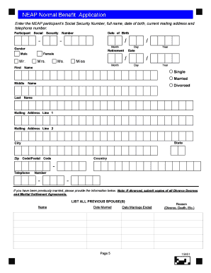 National Electrical Annuity Plan Normal Benefit Application