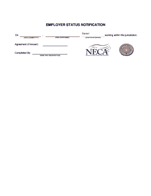 Employer Status Notification Form