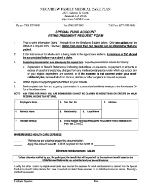 NECA/IBEW Family Medical Care Plan Reimbursement Request Form
