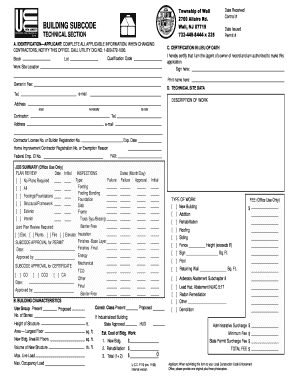 Building Permit Application Form