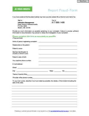 Fraud Report Form