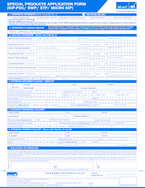 Bharti AXA Mutual Fund Application Form