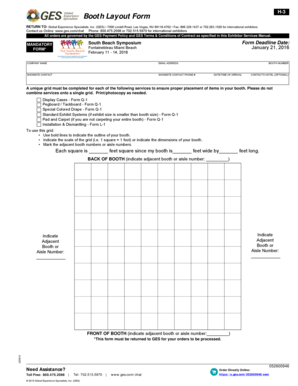 Booth Layout Form H-3