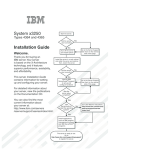 IBM System x3250 Types 4364 and 4365 Installation Guide