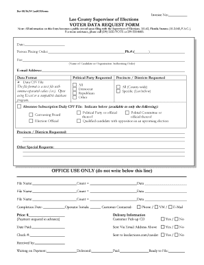 Voter Data Request Form