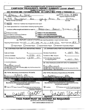 Florida Campaign Treasurer's Report