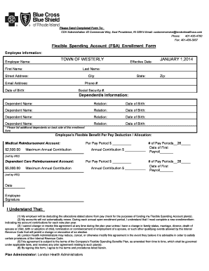 Flexible Spending Account Enrollment Form